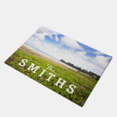 ハナリーベイカウアイハワイビーチ花 ドアマット (アングル)