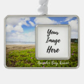 ハナリーベイカウアイハワイビーチ シルバープレートフレームオーナメント (正面)