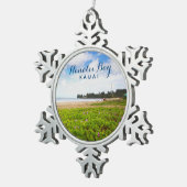 ハナリーベイカウアイハワイ スノーフレークピューターオーナメント (右)