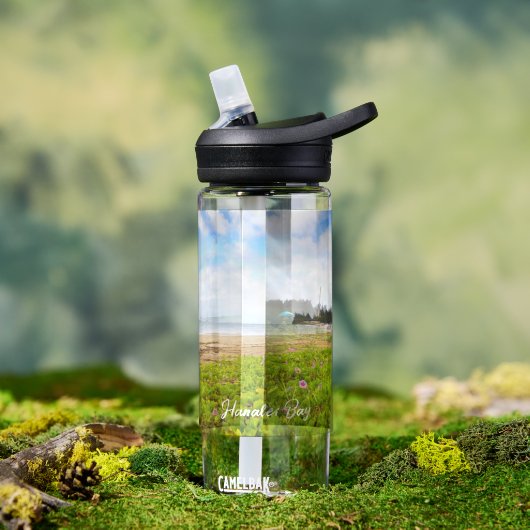 ハナリーベイ，カウアイ・ハワイ朝顔の花 ウォーターボトル (アウトドア)