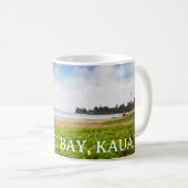 ハナリーベイ，カウアイ・ハワイ朝顔の花 コーヒーマグカップ (正面右)