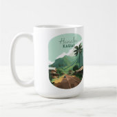 ハナレイカウアイハワイベイマウンテンズグリーン コーヒーマグカップ (左)