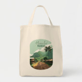 ハナレイカウアイハワイベイマウンテンズグリーン トートバッグ (正面)