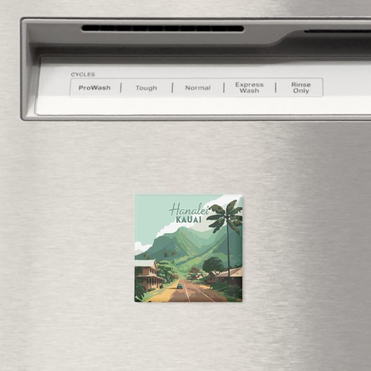 ハナレイカウアイハワイベイマウンテンズグリーン マグネット (インサイチュ (食洗機))