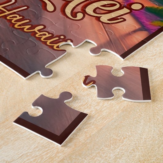 ハナレイカウアイハワイレトロボルケーノロード1950s ジグソーパズル (側面)