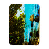 ハナレイベイカウアイハワイ抽象芸術 マグネット (縦)