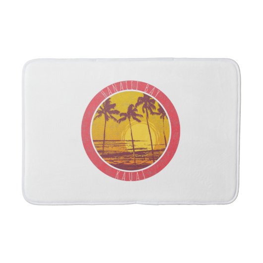 ハナレイベイカウアイヴィンテージビーチサンライズサーフ バスマット (正面)