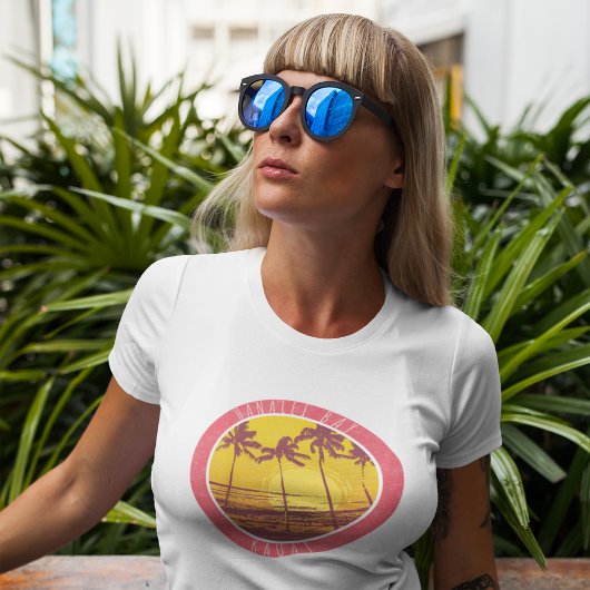 ハナレイベイカウアイヴィンテージビーチサンライズサーフ Tシャツ