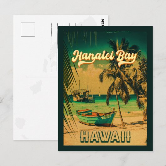 ハナレイベイハワイヴィンテージパームツリーズサミナリー60s ポストカード (正面/裏面)