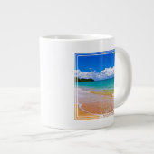 ハナレイ湾の海岸風景 ジャンボコーヒーマグカップ (正面右)
