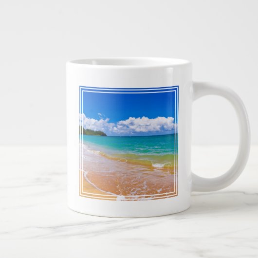 ハナレイ湾の海岸風景 ジャンボコーヒーマグカップ (右)