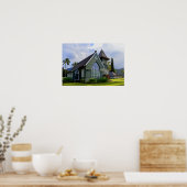 ハナレイ，ハワイ，教会 ポスター (キッチン)