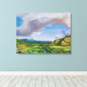 ハナレーバレーハワイ油彩画 キャンバスプリント (インサイチュ (ウッドフロア))