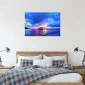 ハナレーベイからの夕日 – カウアイ、ハワイ キャンバスプリント (インサイチュ (寝室))