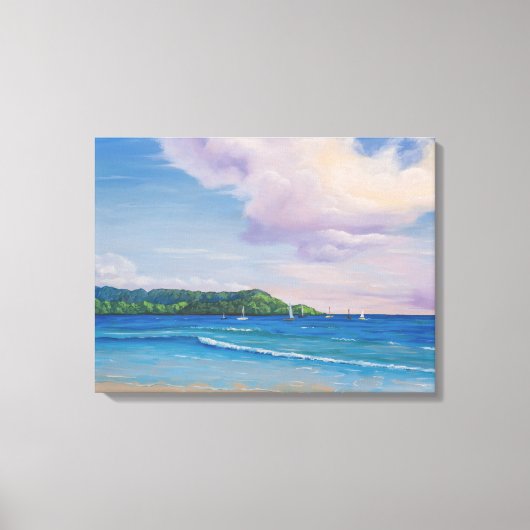 ハナレーベイハワイアン諸島絵画ズ キャンバスプリント (正面)