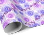 ハナ絵を描ド水色バラパターン(の模様が)ある ラッピングペーパー (ロールコーナー)