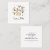 ハニお洒落ツジャー養蜂家養蜂製品 スクエア名刺 (正面/裏面)