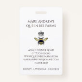 ハニエレガントツビーとクラウンファームズ バッジ (裏面)