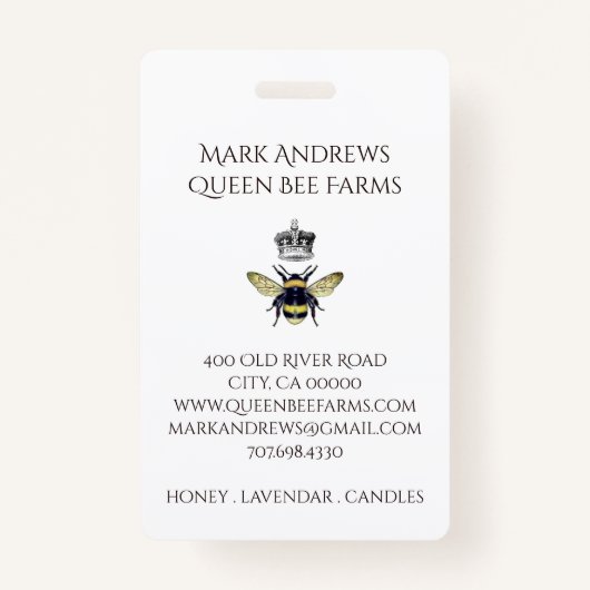 ハニエレガントツビーとクラウンファームズ バッジ (正面)