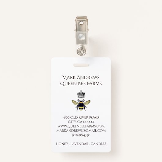 ハニエレガントツビーとクラウンファームズ バッジ (裏面クリップ)