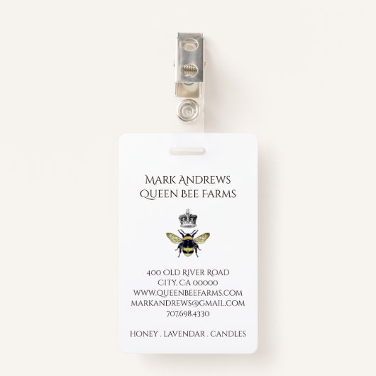 ハニエレガントツビーとクラウンファームズ バッジ (正面クリップ)