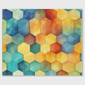 ハニカカラフルム ラッピングペーパー (フラット)