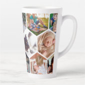 ハニカパーソナライズされたムファミリー写真カスタム カフェラテマグ (右)