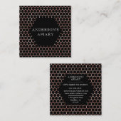 ハニカフェイクムバラ金ゴールド箔 スクエア名刺 (正面/裏面)