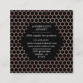 ハニカフェイクムバラ金ゴールド箔 スクエア名刺 (裏面)