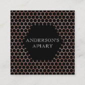 ハニカフェイクムバラ金ゴールド箔 スクエア名刺 (正面)