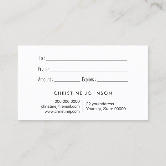 ハニカフェイクム金ゴールドグリッターハチ贈与証書 名刺 (裏面)