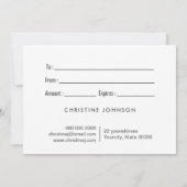 ハニカフェイクム金ゴールドグリッターハチ贈与証書 招待状 (裏面)