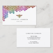 ハニカフェイクンレインボーグリッタービー 名刺 (正面/裏面)