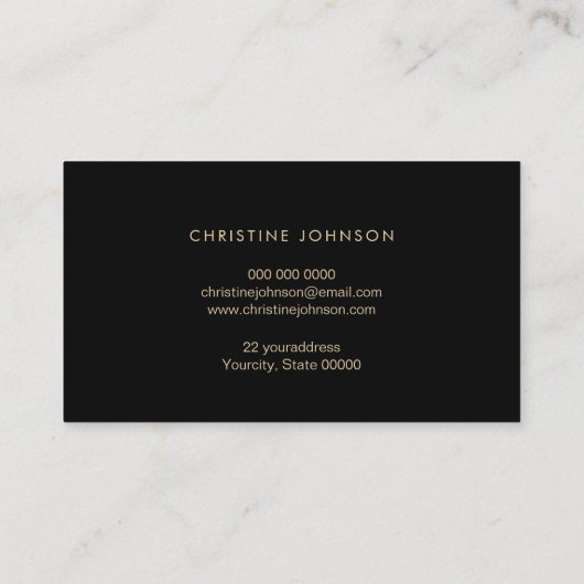 ハニカフェイク金ゴールド箔 名刺 (裏面)