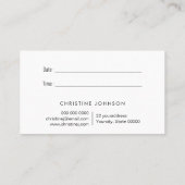 ハニカムおよびビーのロゴアポイントメントカード 名刺 (裏面)