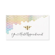ハニカムおよびビーのロゴアポイントメントカード