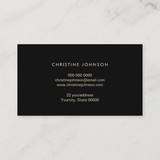 ハニカムおよびフェイク金ゴールドフォイルクイーンビー 名刺 (裏面)