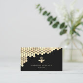 ハニカムおよびフェイク金ゴールドフォイルクイーンビー 名刺 (スタンド正面)