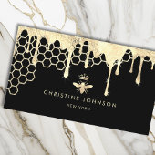 ハニカムおよびフェイク金ゴールドフォイルクイーンビー 名刺