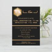 ハニカムおよびフローラウェディングシャワー 招待状 (スタンド正面)