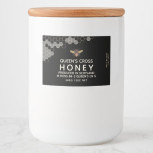 ハニカムとヴィンテージビブラックのハニーラベル フードラベル