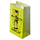 ハニカムと黄色と黒のクイーンビー スモールペーパーバッグ (正面アングル)