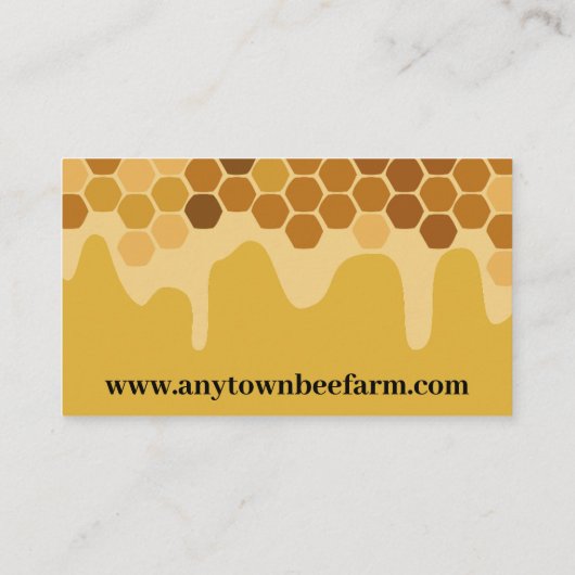 ハニカムアンドハニービーキーパー農家 名刺 (裏面)