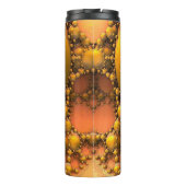 ハニカムイエローフラクタルアートサーマルタンブラー タンブラー (裏面)