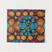 ハニカムインスパイアデザイン タペストリー (正面(横))