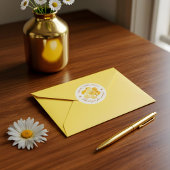 ハニカムウォーターカラーフラワー&ビーベビーシャワー ラウンドシール