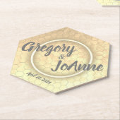 ハニカムエイプリル結婚ズ再生可能紙コースター ペーパーコースター (アングル)