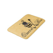 ハニカムグラフィックバスマット付きキュートクイーンビー バスマット (アングル)