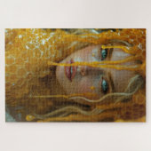 ハニカムグローのブロンド美しい女神 ジグソーパズル (横)