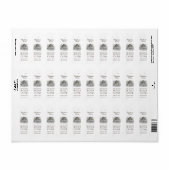 ハニカムスキュー差出人住所ラベルホワイト ラベル (フルシート)